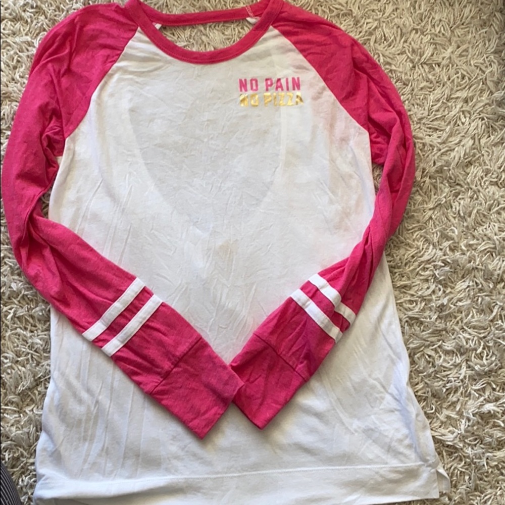Hollister long sleeve open back graphic tee